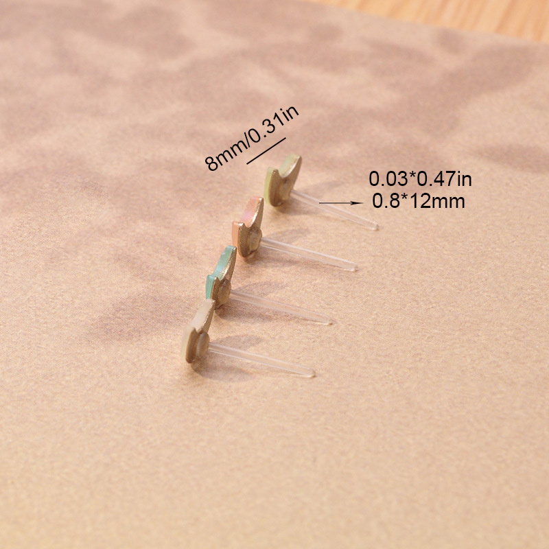 8 Pairs Moon Crescent Stud Earrings Set Resin Ear Studs for Women