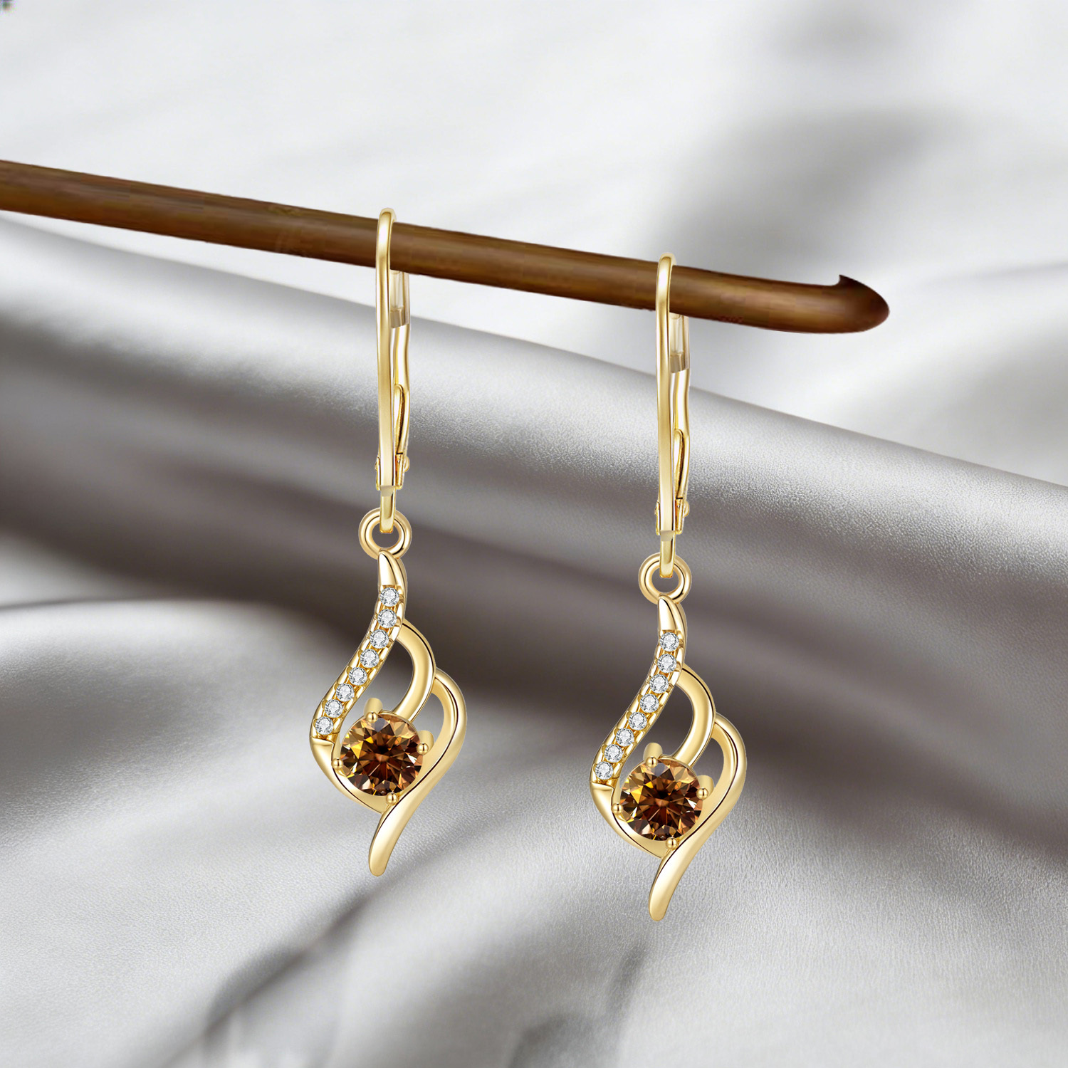 Minimalist 1-Carat Moissanite French Earrings for Women