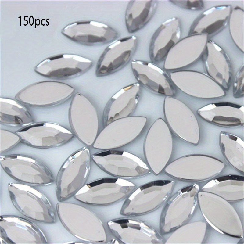 TEMU 2d Flat - A Bag Containing 150pcs Of Flat Back Acrylic Rhinestones Measuring 0.27 By 0., Perfect For Crafting Jewelry And Decorating Weddings.