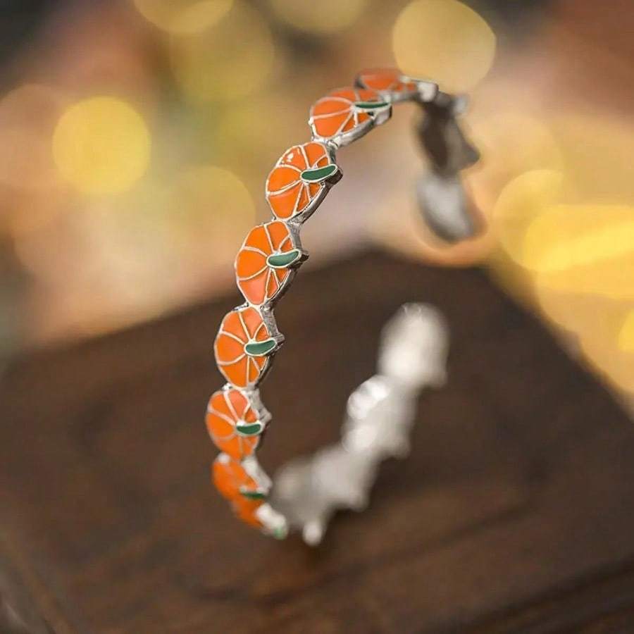 TEMU 1 Adorable Halloween Pumpkin Bracelet, Designed For Women, An Ideal Gift For Halloween Or Anniversaries For Family And