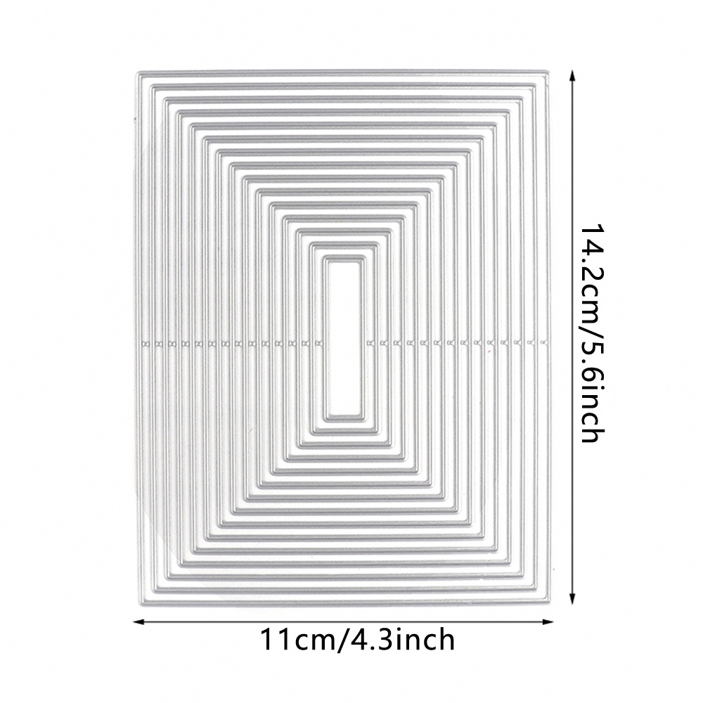 TEMU Rectangle Frame Metal Cutting Dies, Embossing Diecut For Card Making Scrapbooking Crafting Supplies, Template Mould, Photo Album Paper Die Cuts