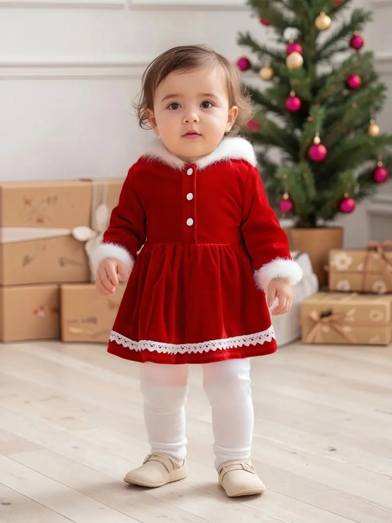 newborn infant baby girls red velvet christmas dress white - Temu newborn infant baby girls red velvet christmas dress white - Temu