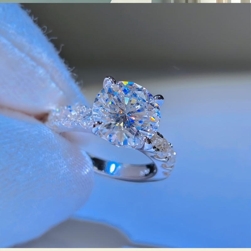 Men's 3.5 Carat Moissanite Engagement Ring, Luxury & Elegant