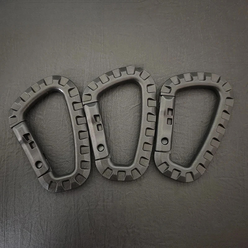 3pcs D-ring Bag Clips, Lightweight Snap Buckles For Backpacks, Webbing, Camping, Hiking & Daily Use, Without Battery