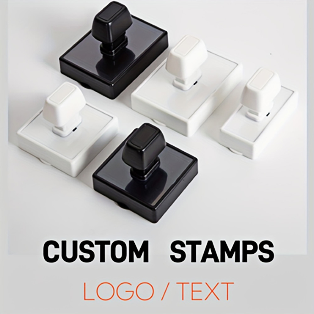 

1pc Customizable Plastic Stamp For Company , Personalized Photo Seal, Family & Wedding Souvenir, No Electricity Needed, Ideal For Small Business & Office Use, Unique New Year Gift