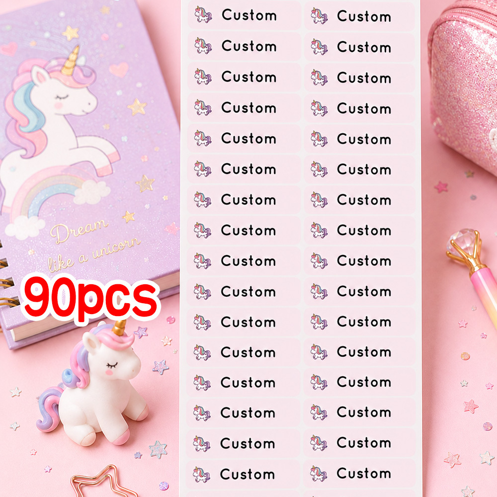 TEMU Custom Office Name Stickers, Personalized Item Labels, To Clothing, Durable Stickers; Suitable For Home Goods, Student Stationery, School Office
