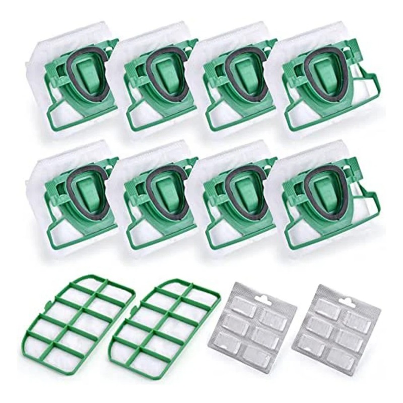 TEMU 12pcs For Vk200 Parts For Vorwerk Vacuum Cleaner Bag Replacement Vk200 Bags+2 Hepa Filters+ Fragrances