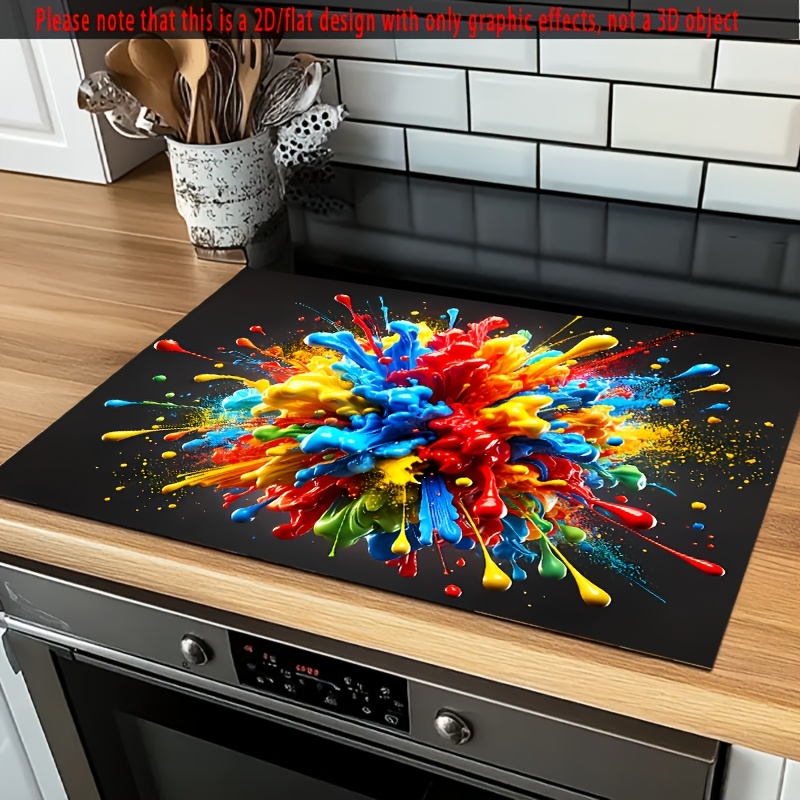 TEMU Tappetino per antiscivolo e resistente al calore - Antigraffio, multifunzionale per elettrici in vetroceramica, in ceramica, forni , lavatrici,