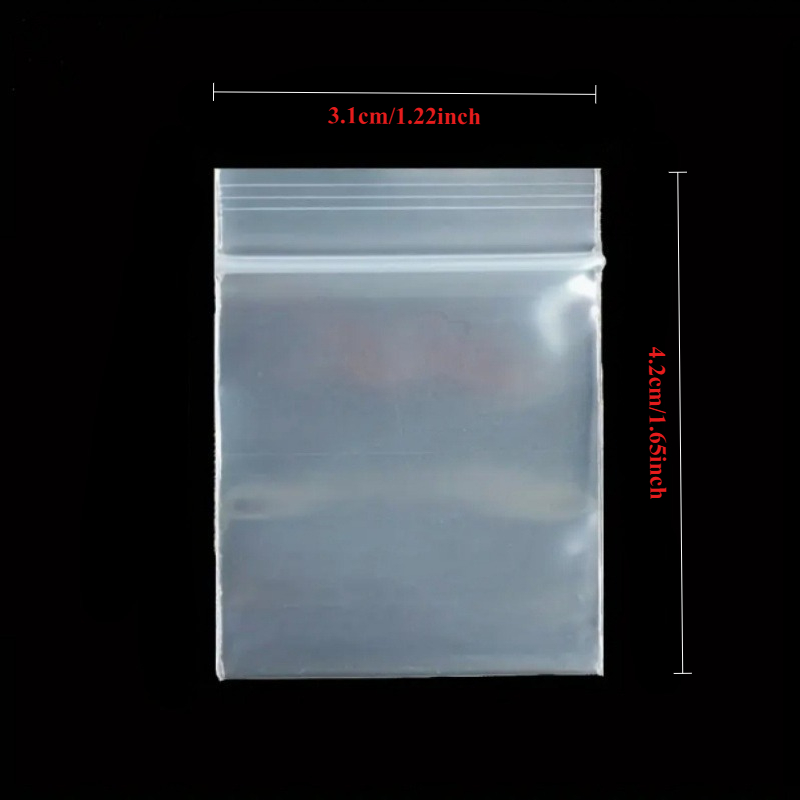 109pcs PVC Reusable Transparent Jewelry Bags with Zipper