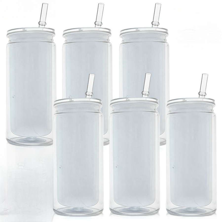 Image of 6pcs -the- Bottle With Lid And Straw Set - Double-layer Insulation Design, Ideal For Outdoor, Hiking, Fishing, And Camping - Portable Straw Cup Set With Brush, Funnel, And Stopper, Hydration Gift