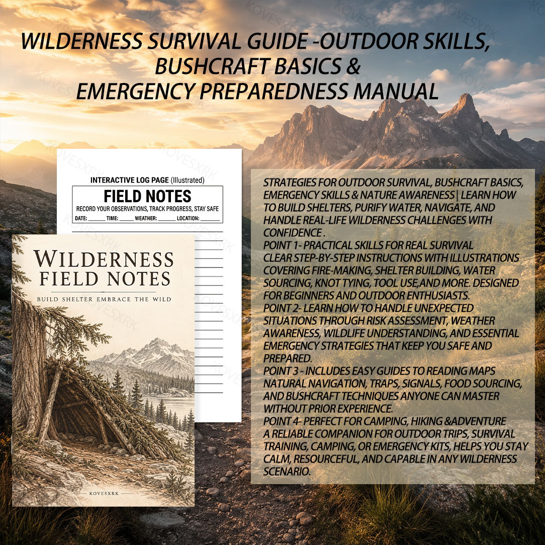 Portable Wilderness Survival Manual for Hiking and Backpacking