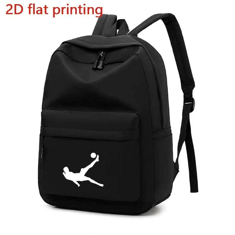 E-shop 1x Fußball-Rucksack – Leichter Rucksack mit großem Fassungsvermögen und Fußballspieler-Actiondruck, sicherer Reißverschluss, verstellbare