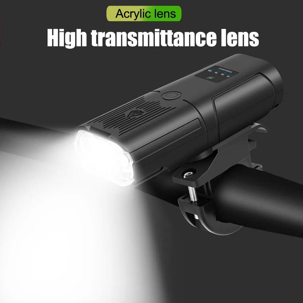 NEWBOLER Smart Sensor Bike Light, 10000mAh Bicycle Front Light with 2000 Lumens USB Rechargeable MTB Road Bike Night Riding High Brightness Device