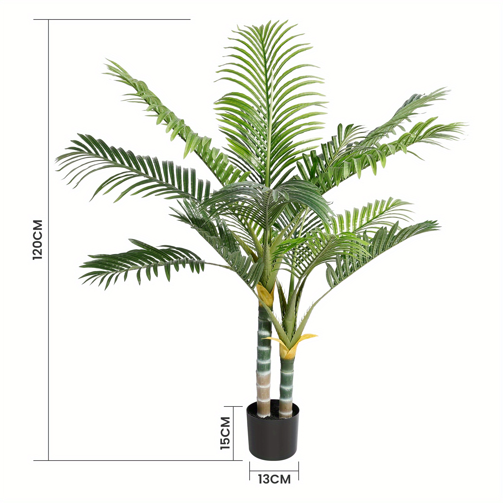 180cm/120cm Kunstmatige Palmboom Decoratie Kunstplant