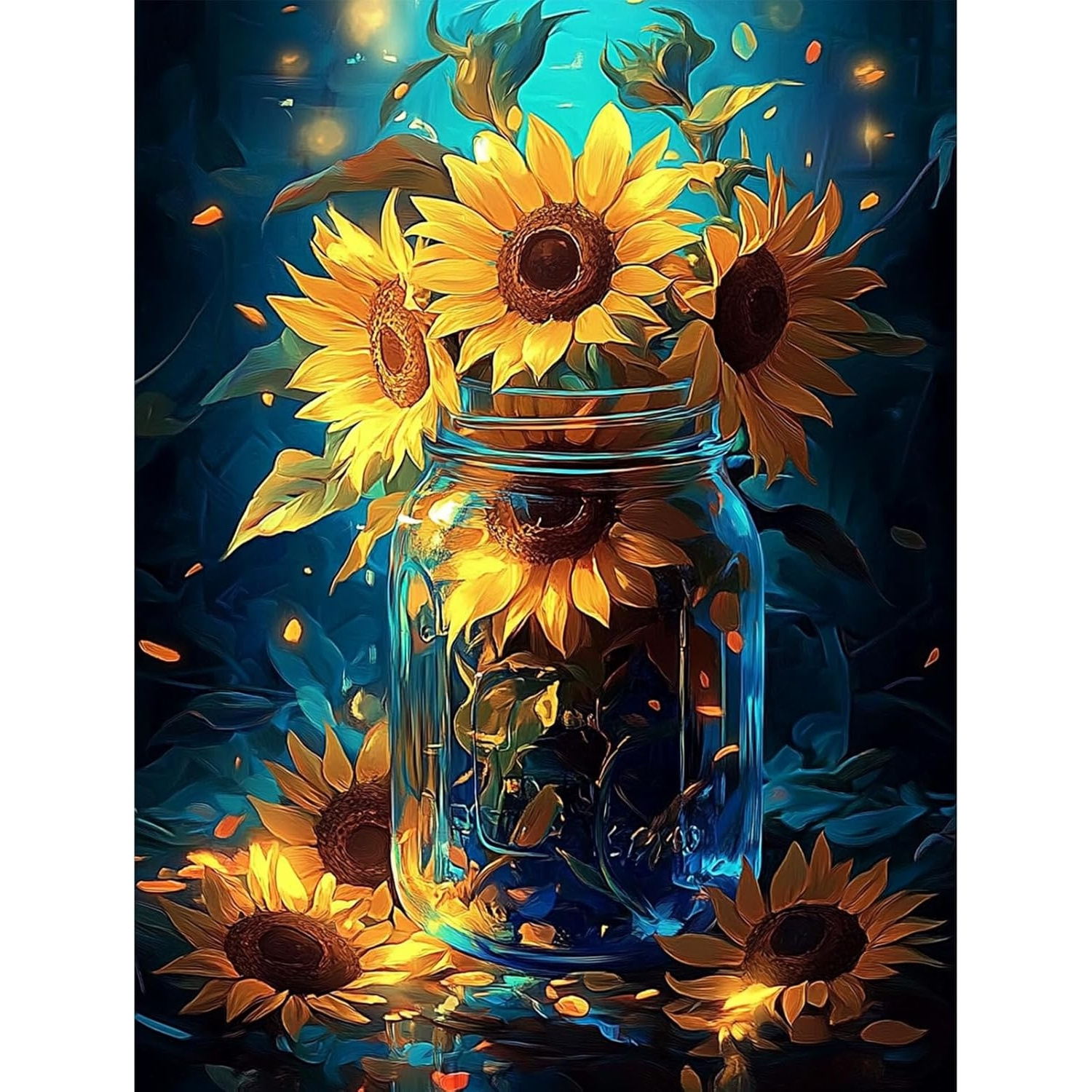 adult flower diamond painting kit sunflower diamond painting kit suitable for beginners 5d   round diamond painting gem art painting craft kit decoration 12x16 inches