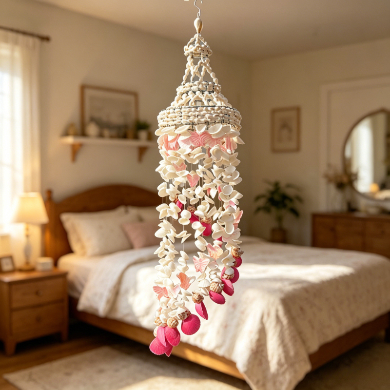 Natural Shell Wind Chimes Travel Commemorative Home Decoration Hanging Creative Handmade Wind Chimes Holiday Gifts
