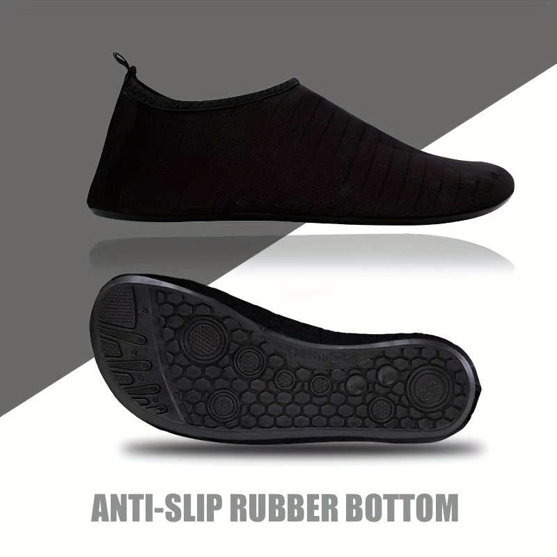 TEMU ! 1 Pair Of Men Women Unisex Quick Drying Water Shoes, Non Slip Tpr Sole, Rubber Beach Swimming Socks, Suitable For Diving And Snorkeling