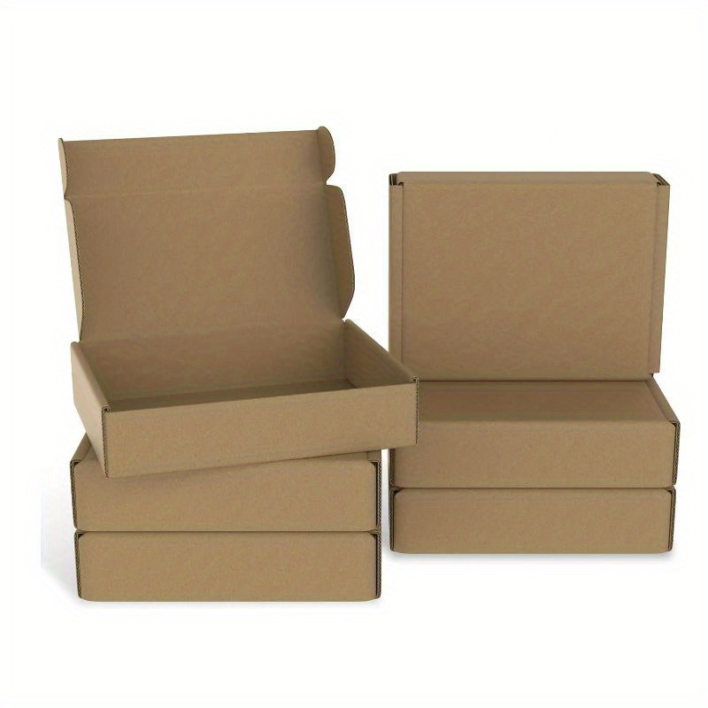 Image of Cardboard Shipping Boxes 20pcs 15x10x4/ 20x15x5/ 32x22x5 Cm 3 Sizes, Brown Corrugated Folding Boxes, Durable Mailing Cartons, 8kg Load, Great For E-commerce, Small Business, Moving, Storage