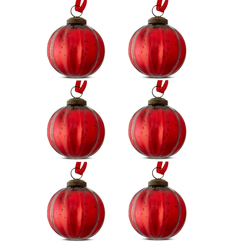 

Red Christmas Ornaments 3 In 6