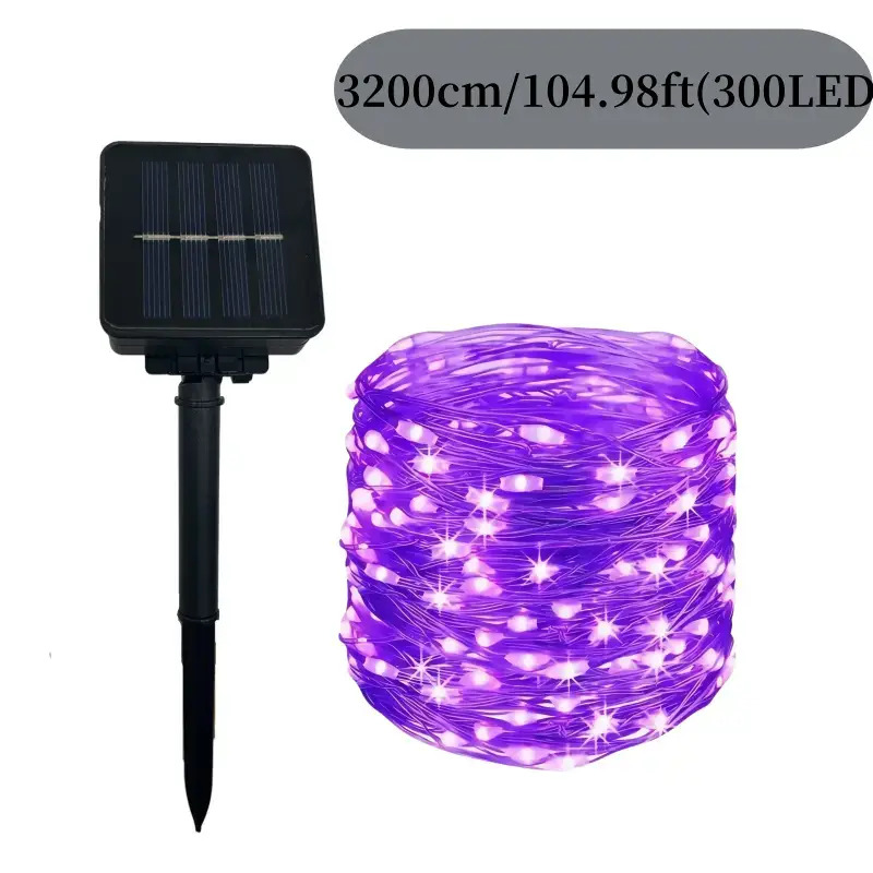 TEMU Halloween Decorations 100 Led 300 Led Outdoor Garden Decorative String Lights With Lithium Ion Copper Wire Solar Led Fairy Lights, Suitable For