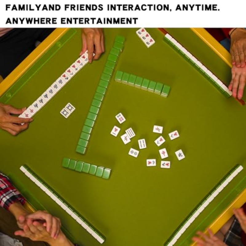 1 set 144pcs professional mahjong set classic chinese tile game adult strategy and social   must have for family   and travel designed for enthusiasts