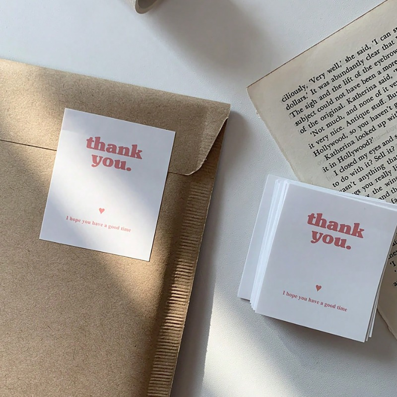 

100pcs Of Thank Stickers, Including 25 Sheets. Packaging Seal Stickers Are Gift Boxes, Bag Packaging Labels, Sealing Decals, Party Favors, And Birthday Decorations.