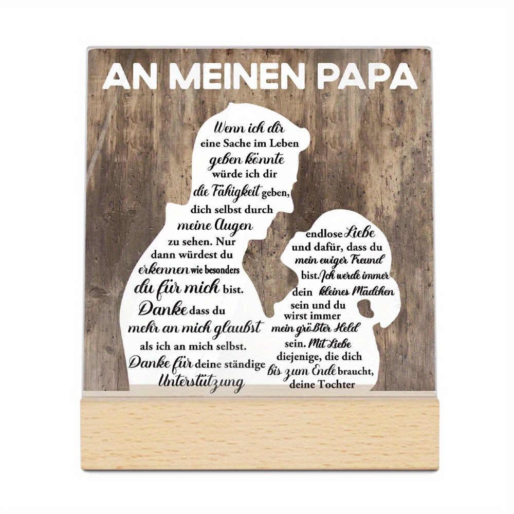 E-shop 2D-Flach - [2D-Flach] An Papa, wenn ich dir ein einziges in meinem geben könnte, ein Desktop-Dekor für das Zuhause, Bauernhaus, Wohnzimmer, als