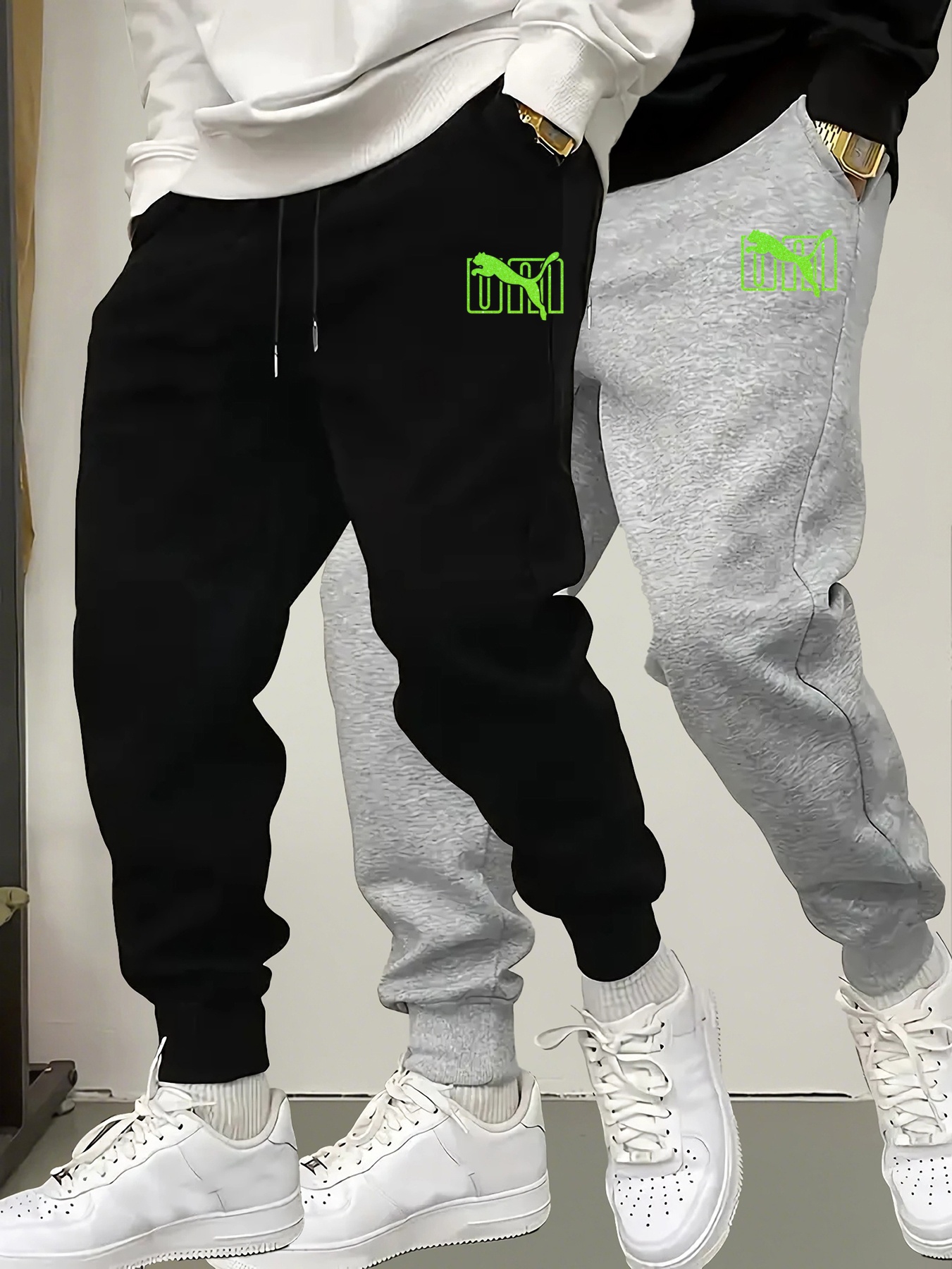 Men'S 2pcs Track Pants - Low to High Price, Machine Washable Regular Fit Jogger Pants with Pockets for Gym Running, Outdoor Training & Hiking, Autumn/Winter Sports, Jogging Pants, Hiking Apparel, Sporty Design, Durable Fabric