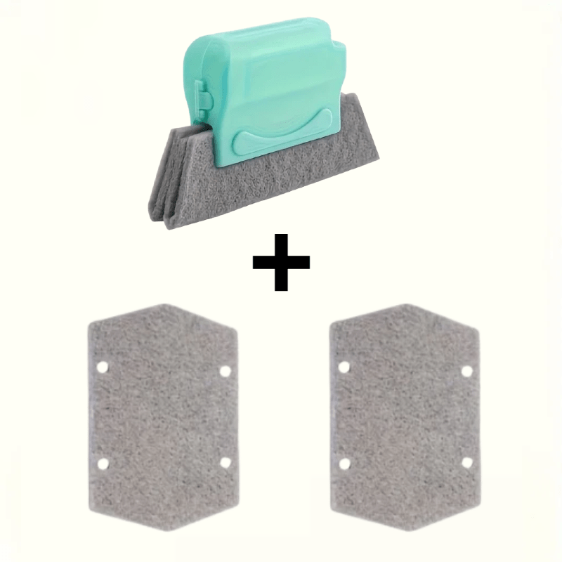 3pcs Multi-Functional Window Cleaning Tool Set with Handle and Sponge Pads