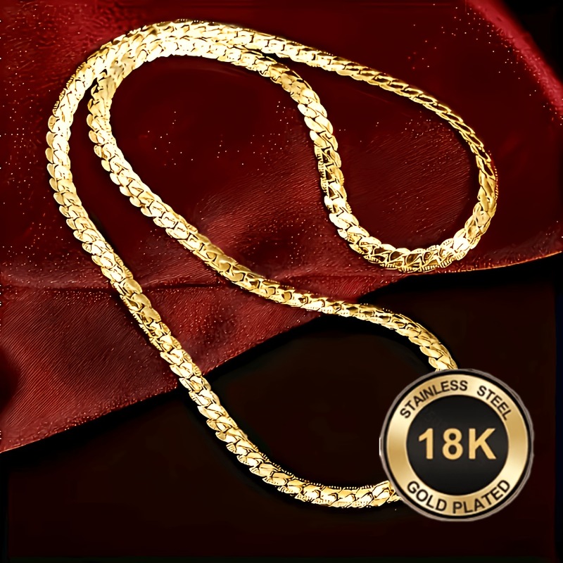 Unisex 18K Golden Plated Fashionable Necklace