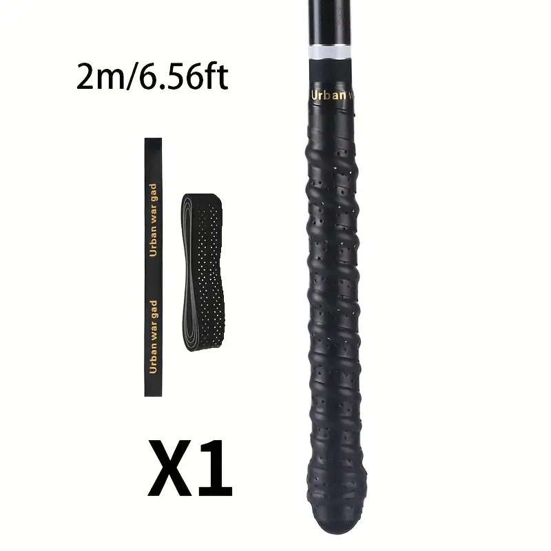 Image of Pu Fishing Rod Anti-slip Sweat-absorbing Grip Tape Extended Fishing Rod Handle Wrap Tape Binding Rod Handle Cover