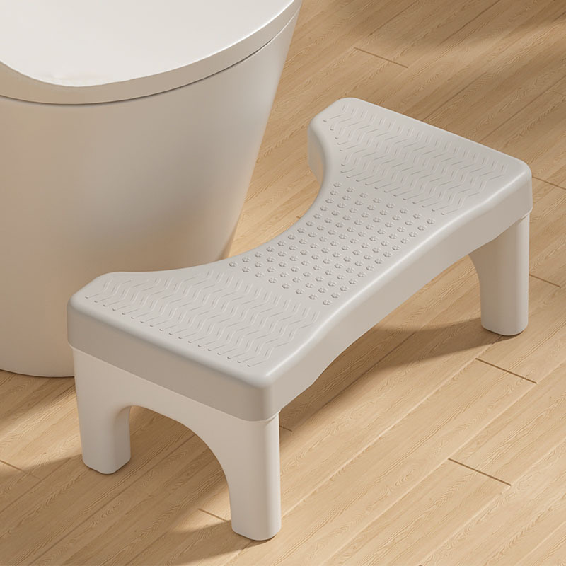 TEMU 1pc, Tabouret de toilette robuste en plastique, Tabouret ergonomique d'assise à 35°, -pieds antidérapant avec base antidérapante, robuste de U,
