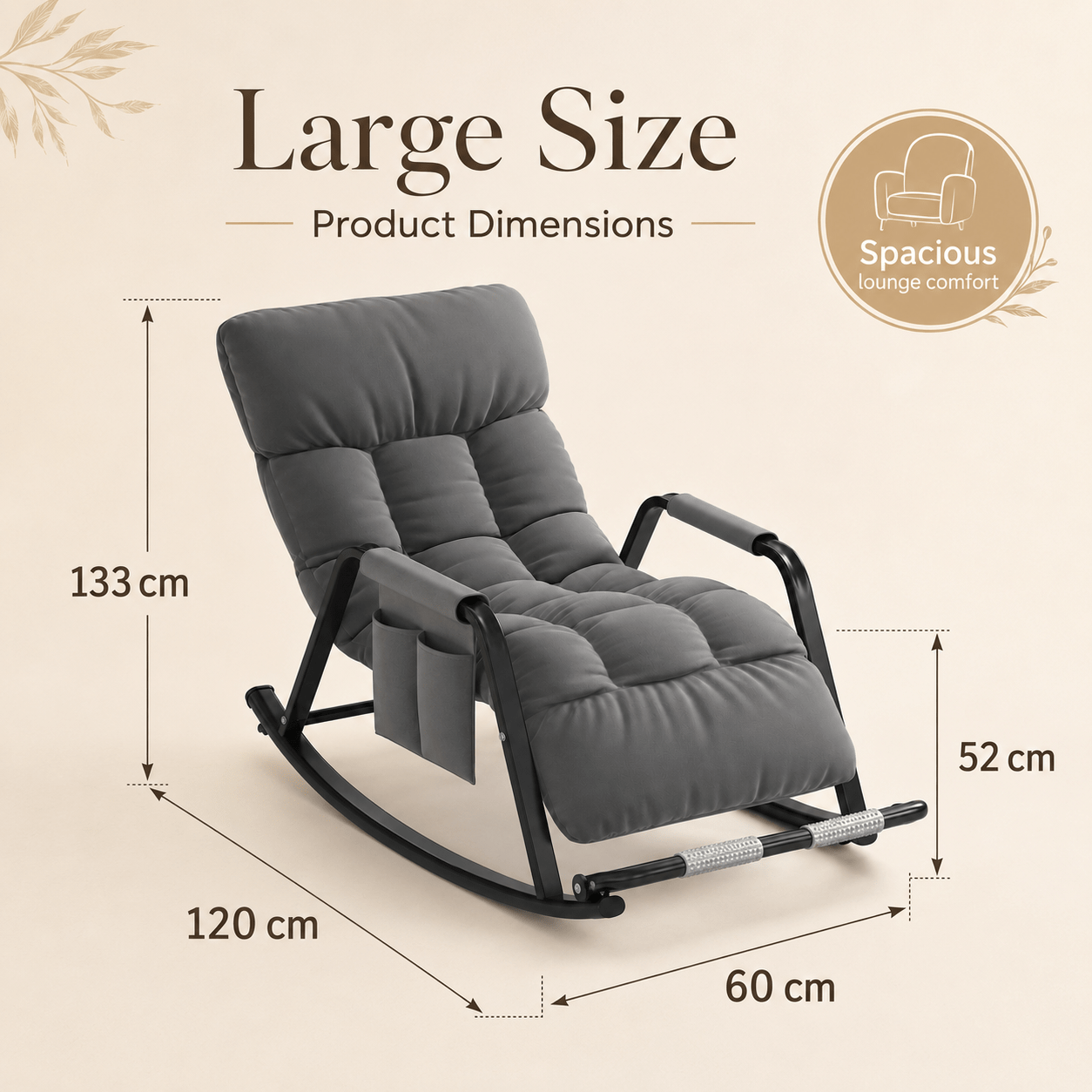 Single Outdoor Lounge Chair, In White, Grey And Orange, Small And Large Sizes, Adjustable Backrest And Armrests, Comfortable Reading Recliner For Balcony And Patio
