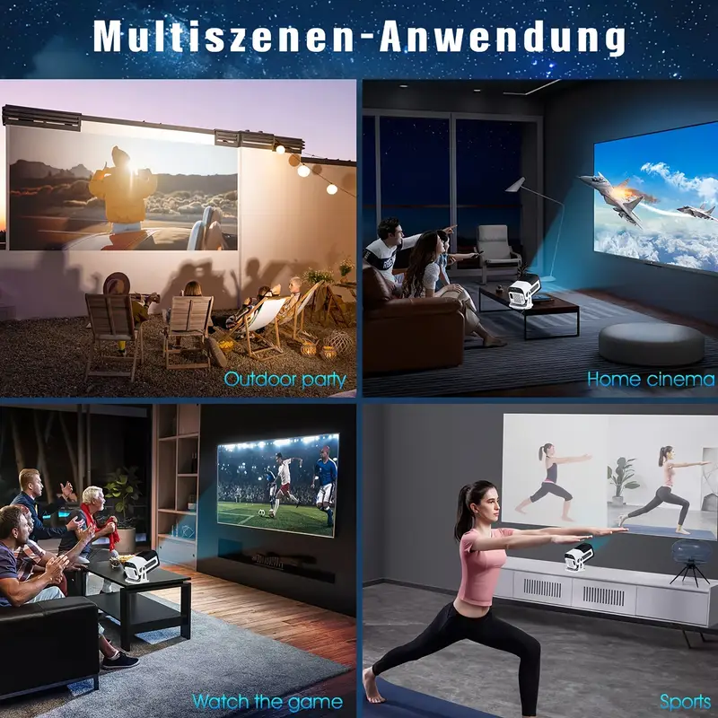proyector inteligente portátil 4k/1080p con wifi 6, decodificación 4k, rotación de , de pantalla, enchufe de . uu. - ideal para cine en casa, conexión inalámbrica para teléfonos inteligentes, montaje de mesa, proyector 4k | cine en casa moderno | pantalla ajustable, proyector en casa detalles 5