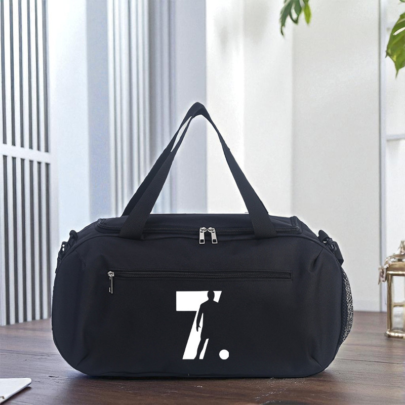 TEMU 1pc ' Large Capacity Soccer Jersey Print Duffel Bag - Lightweight Foldable Sports Gym & Travel Tote With Adjustable Strap, -themed Backpack