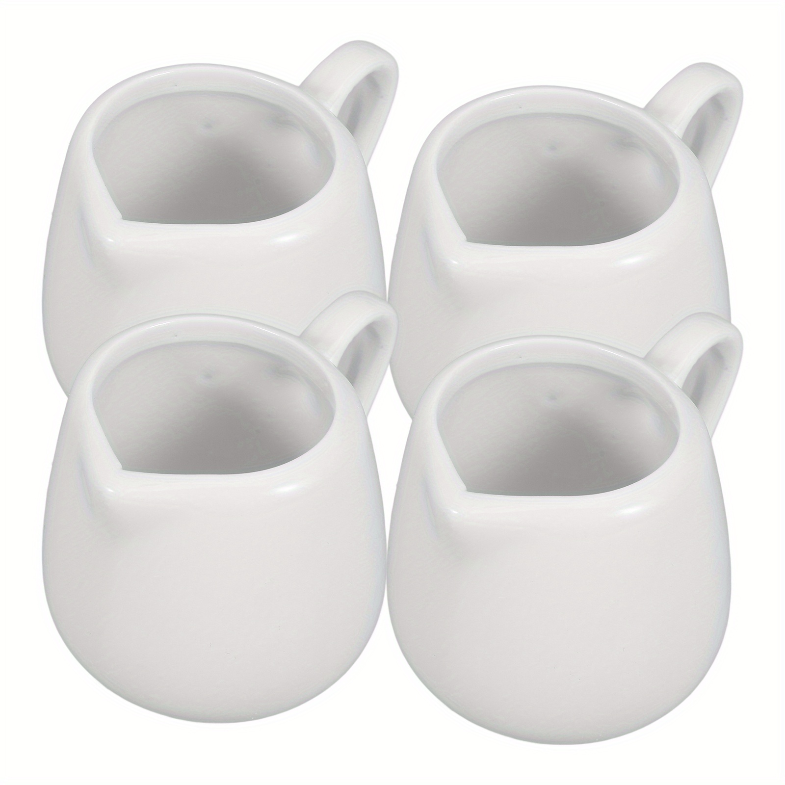 TEMU Toyandona 4pcs Mini Milk Jugs - Ceramic Creamer Jugs With Handle For Kitchen, - Sauces, Syrups & Creams