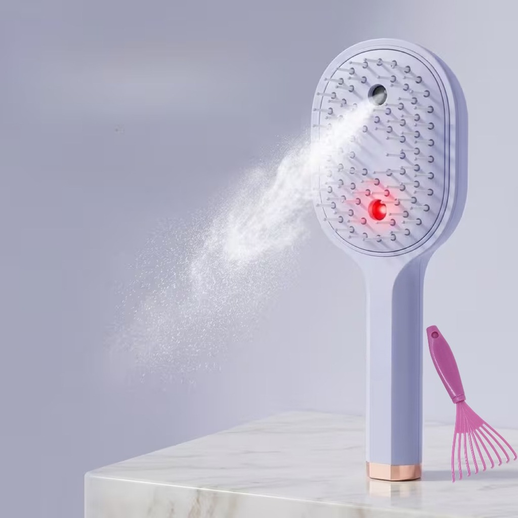 TEMU FEIYBA Juego de 2 piezas de masajeador de cuero cabelludo con cojín de aire y peine desenredante para mujer, adecuado para cabello largo y ,