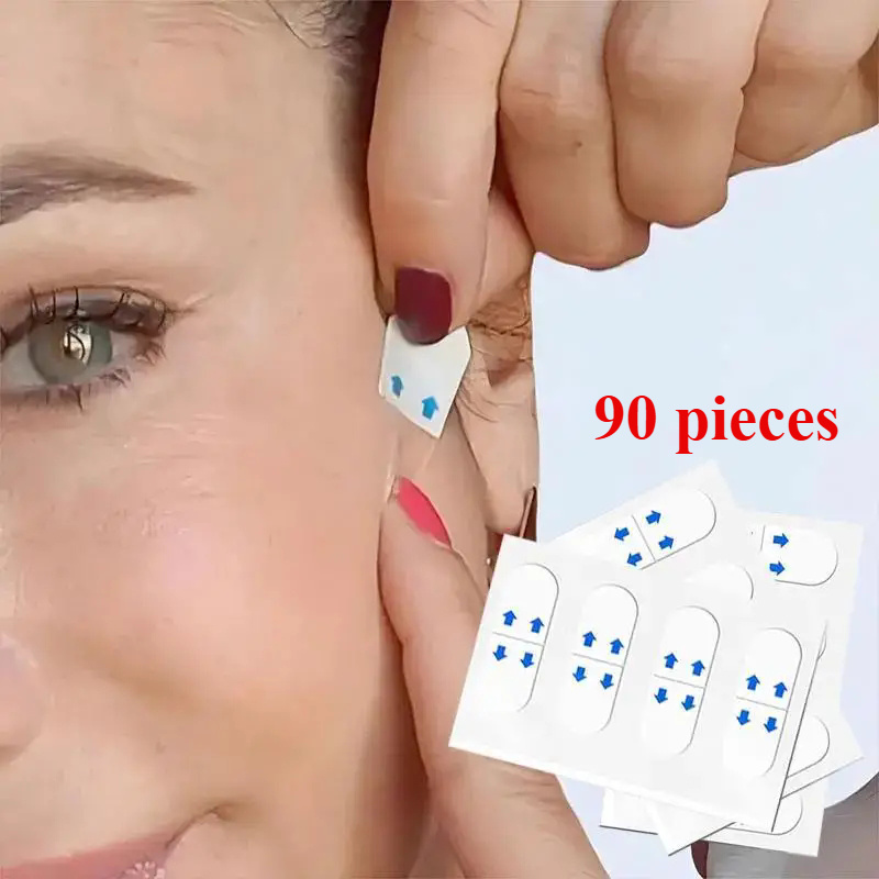 TEMU 90pcs Of Invisible Facial Lifting Patch - Double Chin Lifting Care Tool, Eye Corner , And High Elastic Lifting Patch, Face Plastic Patch