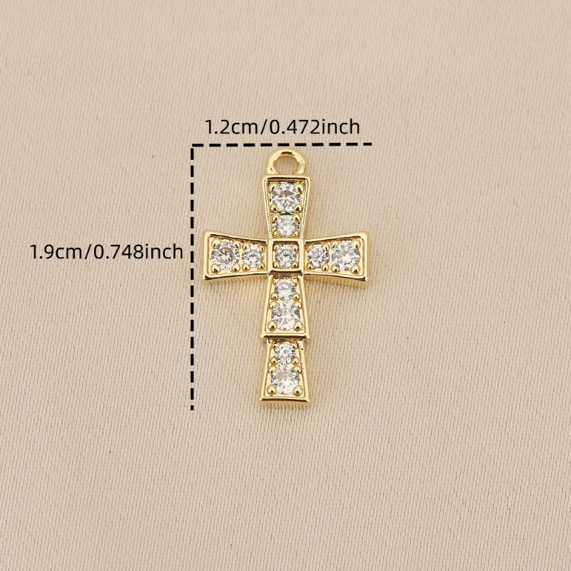 3pc Exquisite Copper Inlaid Synthetic Zirconia Cross Pendant Set
