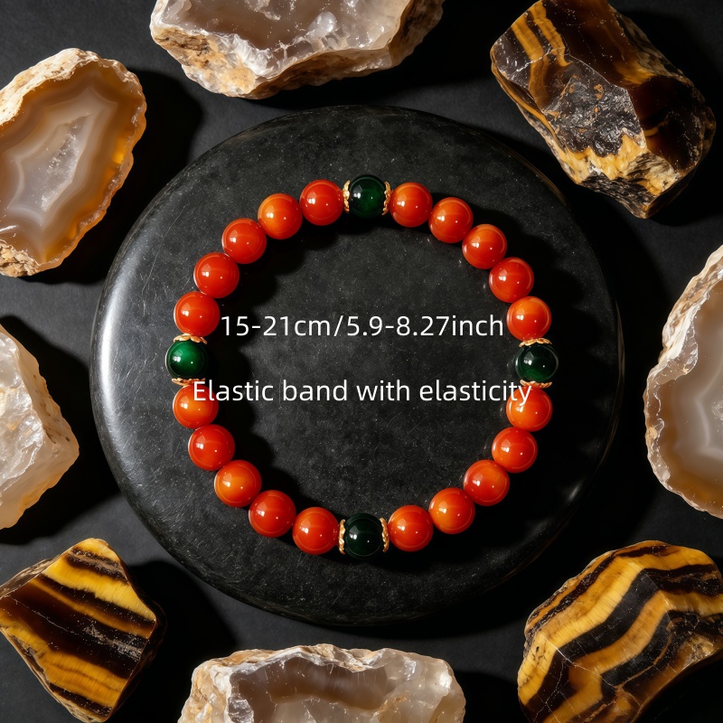 Natural Stone Beaded Bracelet, Handcrafted