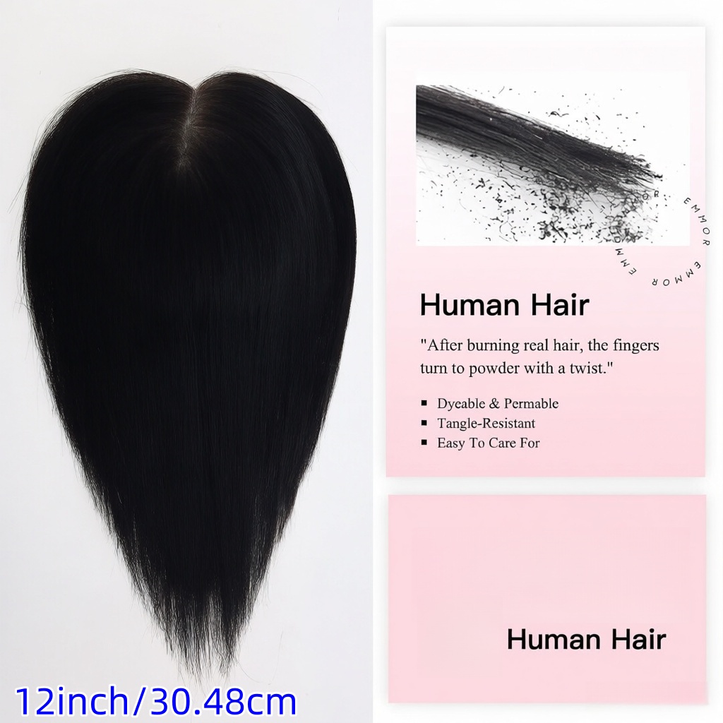 12 inch womens hair topper 7x9cm lace - Temu Morocco display picture 1