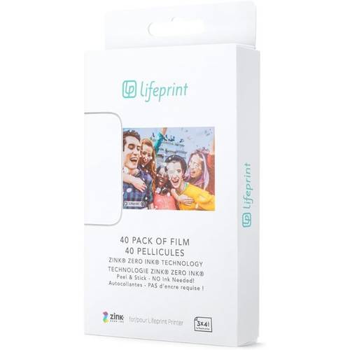 40 pack augmented reality photo and video printer 3x4 5 sticky backed film