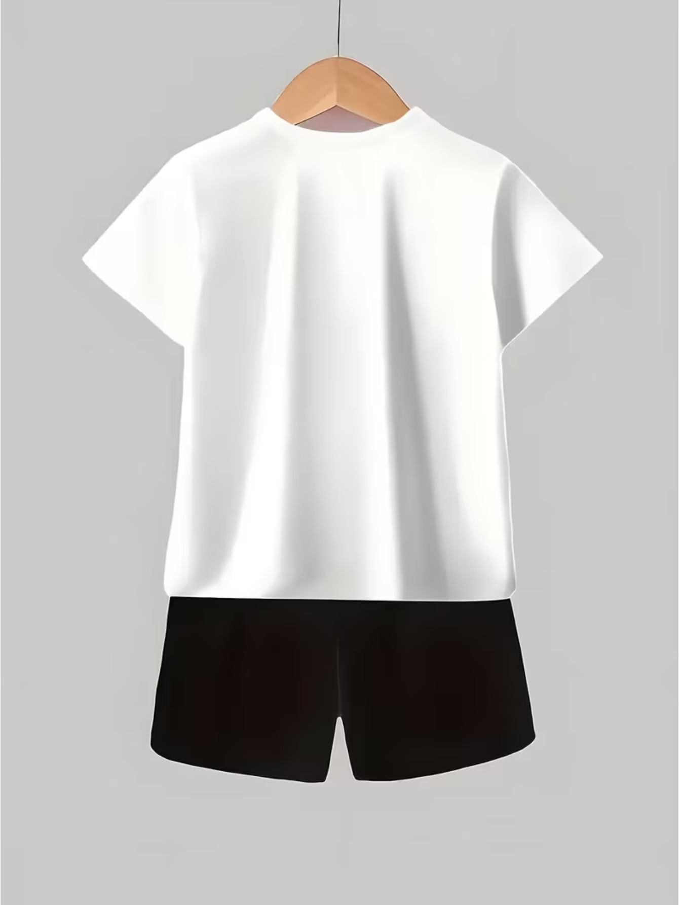 2  short sleeve short shorts set para sa mga  , soccer new   pattern casual summer short sleeve set outdoor sports spring summer boys t-shirt top and shorts 2  set fashionable washable comfortable fabric,   outdoor