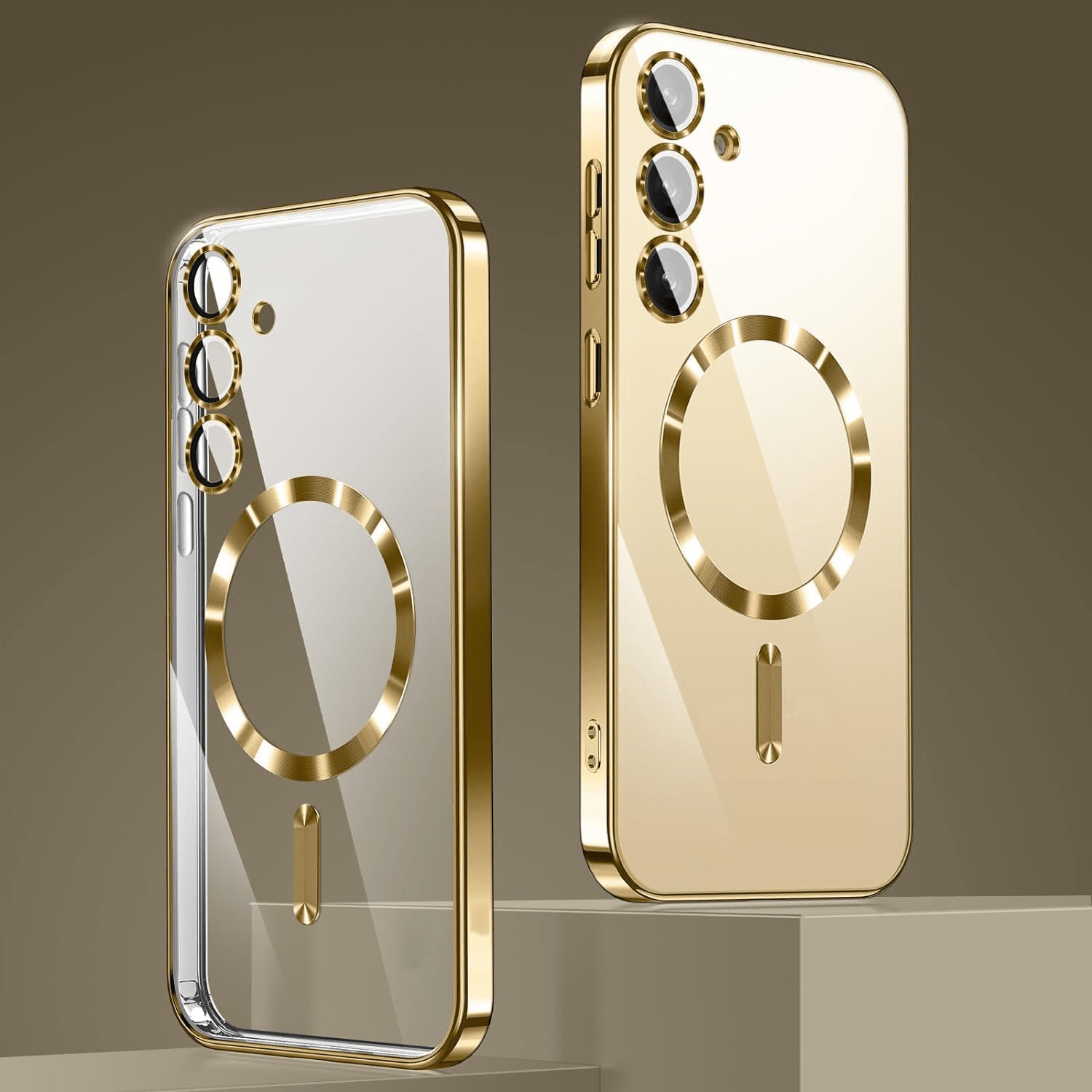 

Luxury Magnetic Case S25 S24 S23 S22 S21 S20 Fe Clear Cover