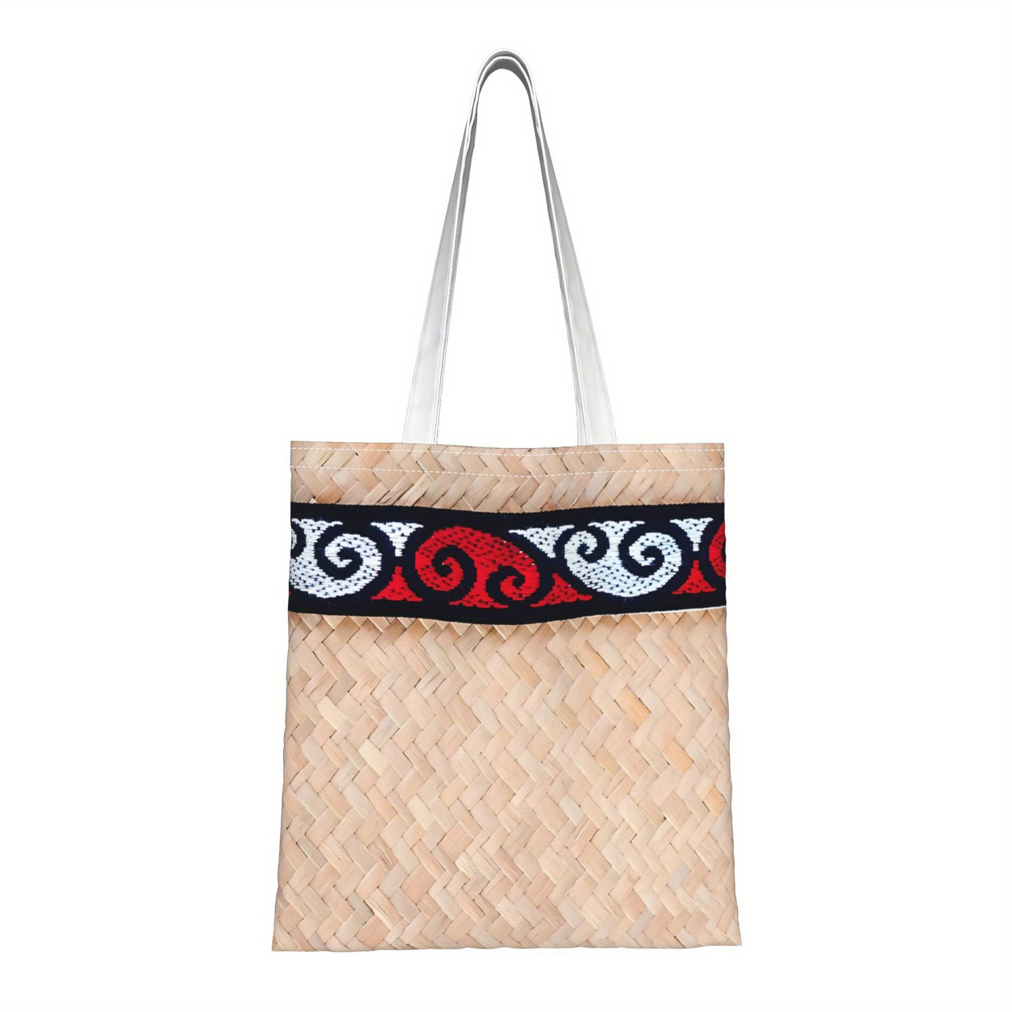 TEMU Traditional Maori Kete From New Zealand And A Daily Tote Bag With A Handle For Shopping