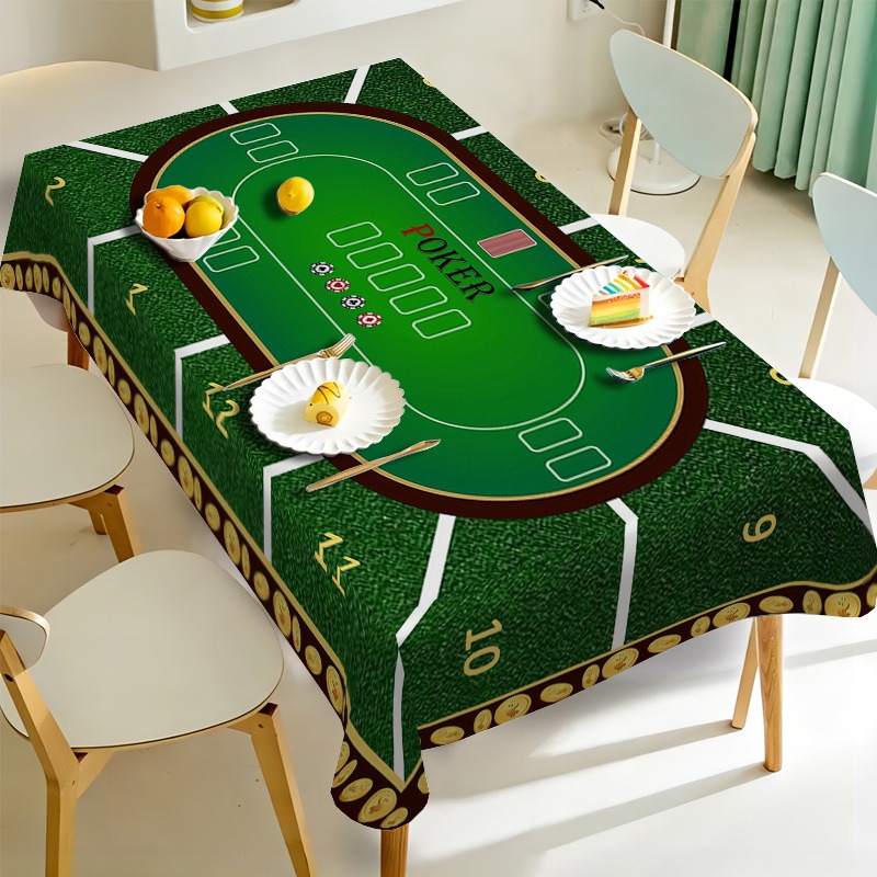 Modern Nordic Style Rectangular Tablecloth for Poker Game