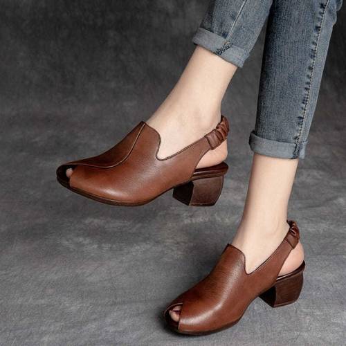 womens sandals new styles for summer and autumn british style block heels open toe mothers style sandals women shoes