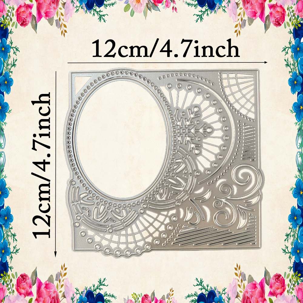 TEMU New Hollow Lace Oval Frame Metal Cutting Dies For Diy Scrapbooking Album Card Making Paper Craft