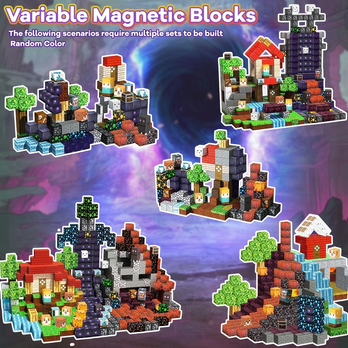 500pcs Magnetic Building Block Educational Set, Creative STEM Toy