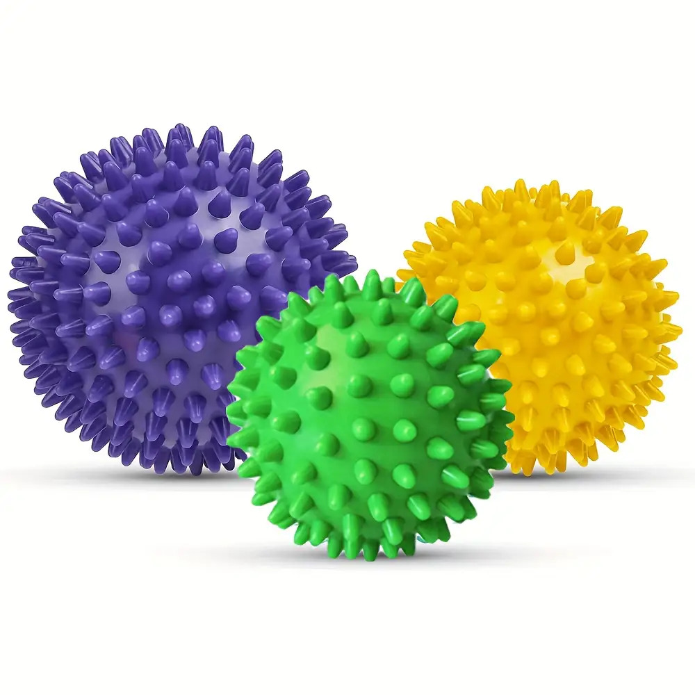 3pcs Hard Ball And Needle Set - Heavy Duty Plastic Kit With Trigger Point Massager For Deep Tissue